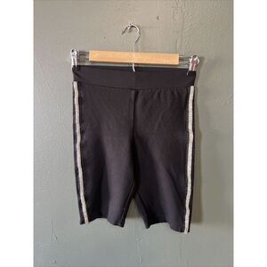 Zara Womens Embellished Biker Shorts Black Small